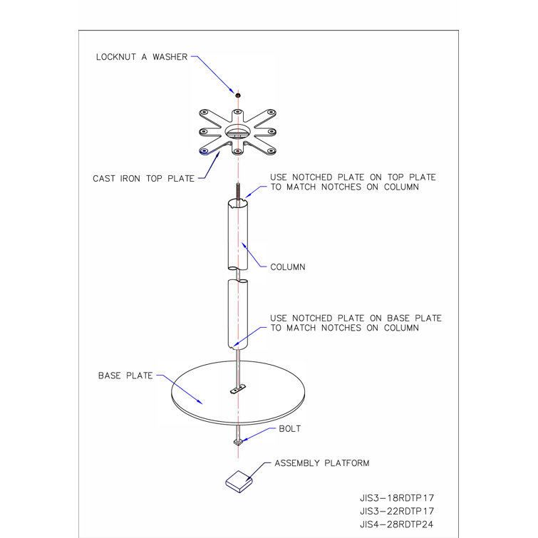 JI Bases Base de table ronde 40,5 po JI Bases Wayfair Canada